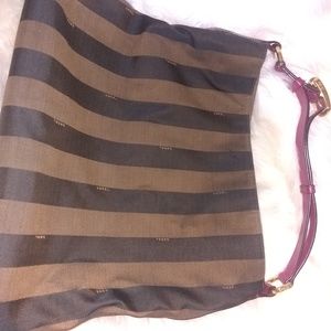 FENDI pequin red hobo